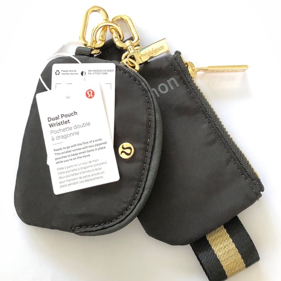 lululemon athletica Black Dual Pouch Wristlet - Picture 1 of 6